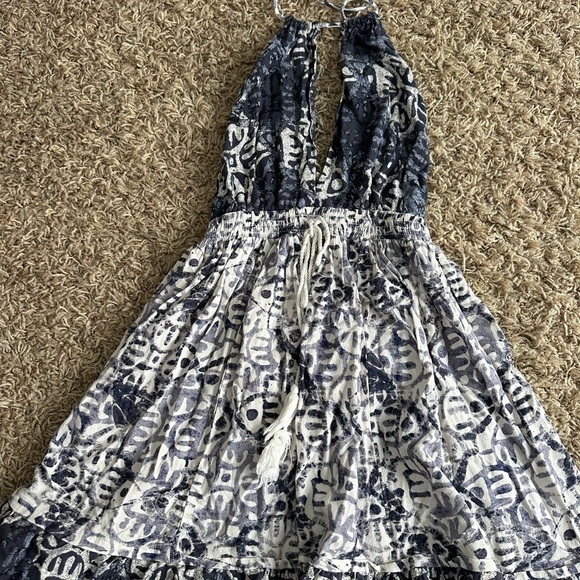 FREE PEOPLE Beach Day Halter Open Back Mini Dress - Picture 3 of 5